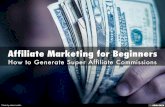 Affiliate Marketing For Beginners