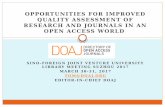 Opportunities for improved quality assessment