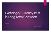 Exchange risks in long term contracts