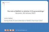 Soren Nubel - The Role of BEREC in Article 7/7a Proceedings
