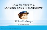 How to create a landing page in mailchimp