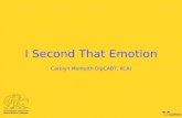 ICAWC 2015 - I Second that Emotion - Carolyn Menteith