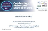 Richmond Chamber of Commerce Business Planning 25th Feb 2016
