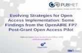 Evolving Strategies for Open Access Implementation: Some Findings from the OpenAIRE FP7 Post-Grant Open Access Pilot