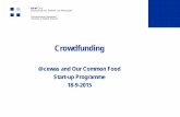 Crowdfunding @cewas and Our Common Food Startup Programme