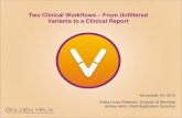 Two Clinical Workflows - From Unfiltered Variants to a Clinical Report
