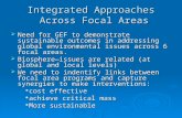 Integrated Approaches Across Focal Areas
