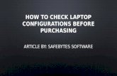 How to check laptop configurations before purchasing