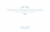 Statiscal Analysis of the Tensile Stregth of Paper