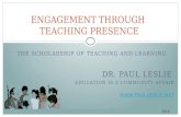 Engagement in Teaching Though Teaching Presence: 2016