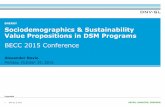 Sociodemographics & Sustainability Value Propositions in DSM Programs
