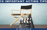 10 Important Acting Tips by Sergio Ristie