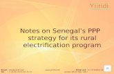 PPP Project: Notes of Senegal's PPP strategy for its rural electrification program