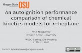 An autoignition performance comparison of chemical kinetics models for n-heptane