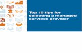 Top 10 tips for selecting a managed services provider