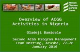 Overview of ACGG activities in Nigeria