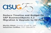 Reduce timeline and budget for sap businessobjects bi4.2 migration and upgrade by 80 percent