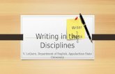 Writing in the disciplines