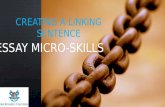 Essay micro skills - 2 - creating a linking sentence