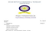Project presention on four wheels steering system by PARVIND GUPTA