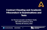 Contract Cheating and Academic Misconduct in Examinations and Tests - HEA STEM Conference 2016