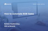 Богдан Гнатковський "How to automate B2B sales proces" BDMSummit 2017 Winter