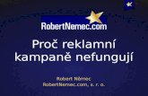 Proč reklamní kampaně nefungují | RobertNemec.com