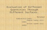Evaluation of Different Quantities Through Different Surfaces Using