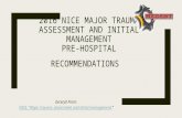 2016 NICE Major Trauma Guidelines. The pre-hospital recomendations