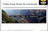 Cabs from Pune to Lonavala