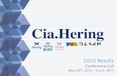 Cia. Hering 1Q15 earnings presentation