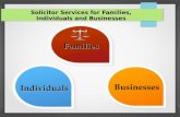 Solicitor services for families, individuals and businesses