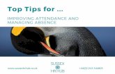 Top tips for improving attendance and managing absence