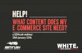 Help! what content does my ecommerce site need?
