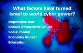 What factors have turned Israel to cyber power