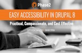 Easy Accessibility in Drupal 8: Practical, Compassionate, Cost-Effective