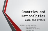 Countries and nationalities - Asia & Africa