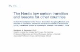 The Nordic low carbon transition and lessons for other countries