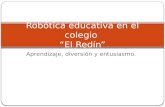 Proyecto de robótica en el colegio "El Redín"