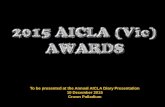 2015 AICLA Award Nominations Closes 31/8/2015