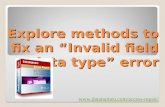 2 Simple Methods to Fix Access Error "Invalid Field Data Type"