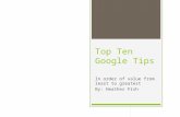 10 Greatest Google Tips