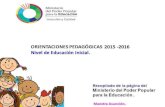 Orientaciones Pedagógicas 2015-2016 Nivel Inicial