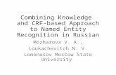 Valeriia Mozharova and  Natalia Loukachevitch - Combining Knowledge and CRF-based Approach to  Named Entity Recognition in Russian