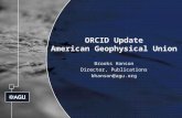 ORCID Update: American Geophysical Union (Brooks Hanson)