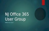 NJ Office 365 User Group March 2017 - Intro