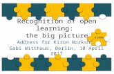 Recognition of open learning: the big picture