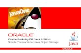 Oracle Berkeley DB Java Edition: Simple Java Object Persistence