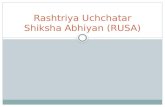 Rashtriya Uchchatar Shiksha Abhiyan (RUSA)