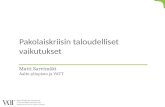 Matti Sarvimäki: Pakolaiskriisin taloudelliset vaikutukset